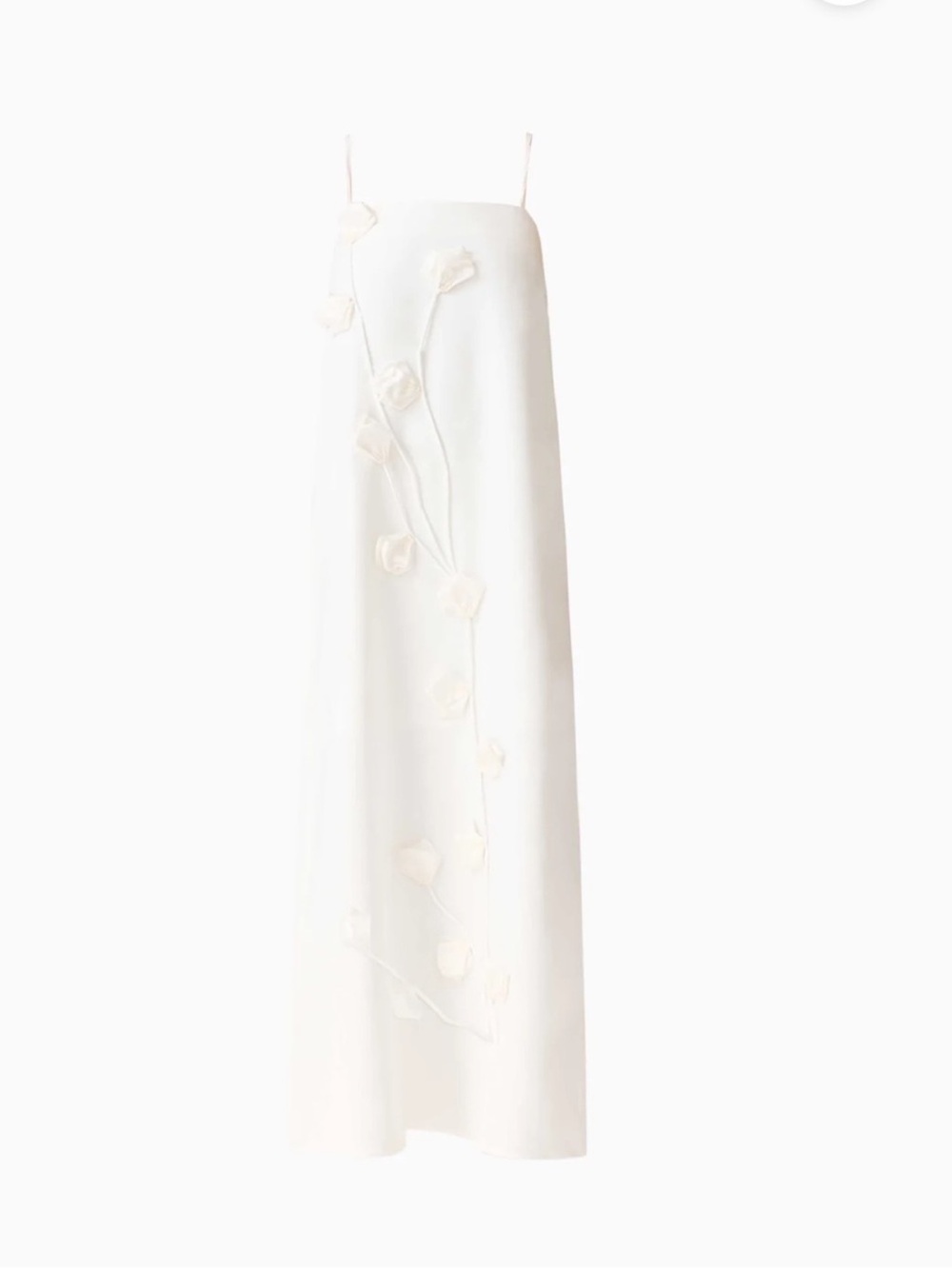 elliatt nolana white 3d floral applique bridal maxi gown dress size medium NEW - Picture 13 of 15